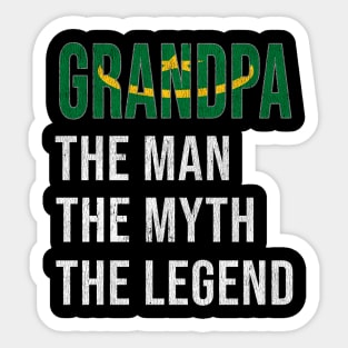 Grand Father Mauritanian Grandpa The Man The Myth The Legend - Gift for Mauritanian Dad With Roots From  Mauritania Sticker